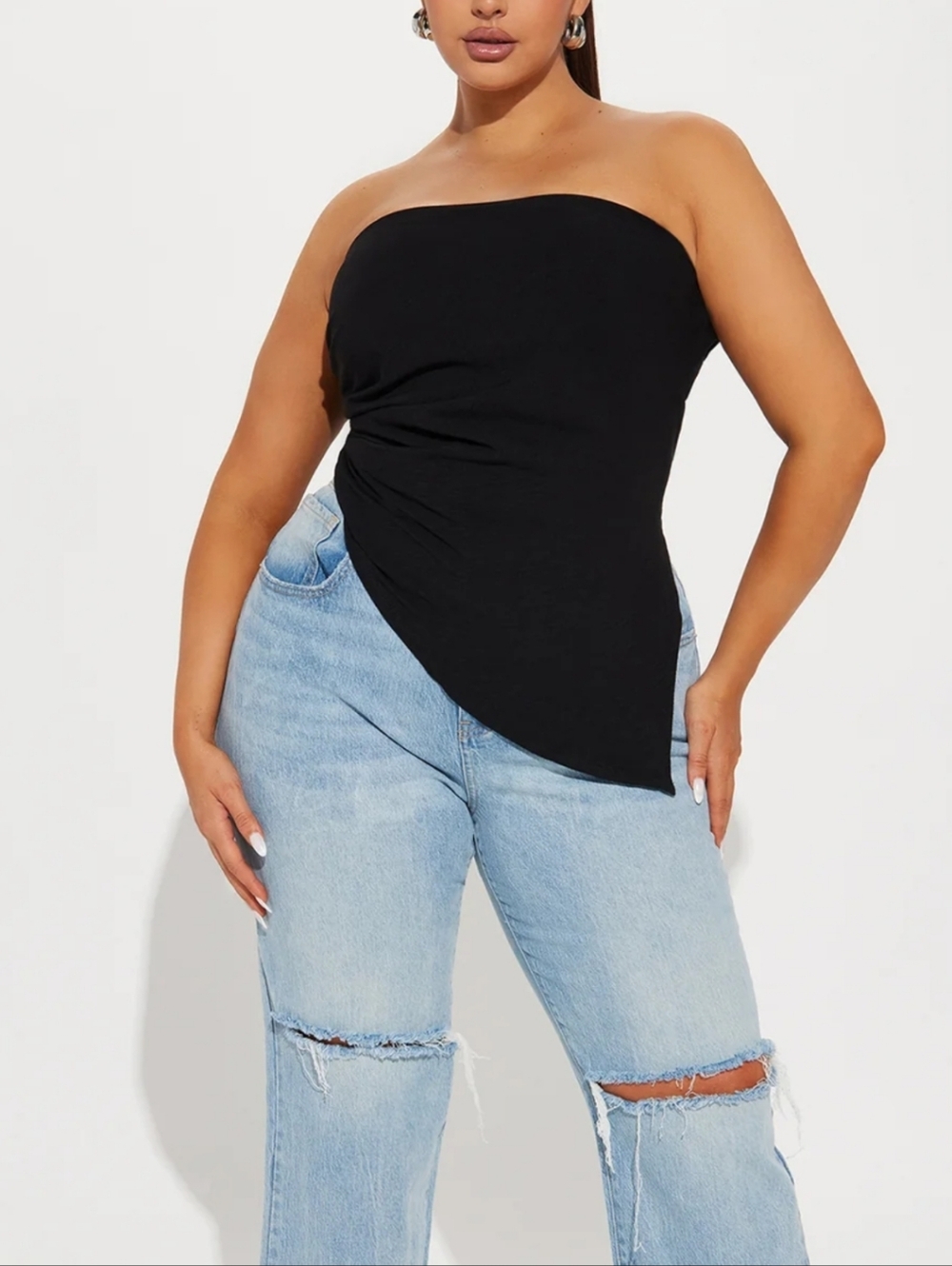 Fashion Nova Strapless Black Women’s Top